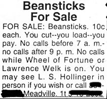 Beansticks For Sale