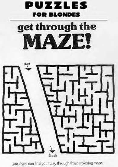 Puzzles For Blones Get Through The Maze